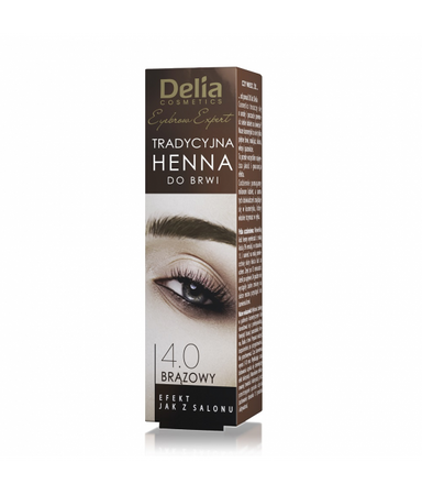 Delia Eyebrow Expert tradycyjna henna do brwi 4.0 Brąz 2g