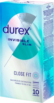 Durex Invisible Close Fit Prezerwatywy Dopasowane 10 szt