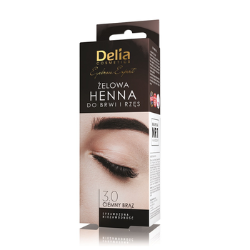 Delia Eyebrow Expert Żelowa Henna do Brwi i Rzęs 3.0 Ciemny Brąz 15 ml
