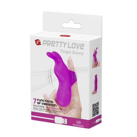 Pretty Love Finger Bunny Wibrator na Palec 7 Trybów