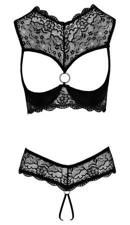 Cottelli Lingerie Shelf Bra Bielizna Erotyczna Komplet 85B/L