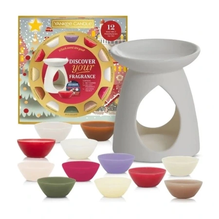 Yankee Candle Passport to the Holidays 12 x Wosk Zapachowy 22 g + Kominek Zestaw