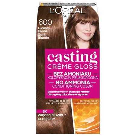 L'Oreal Paris Casting Creme Gloss farba do włosów 600 Ciemny Blond