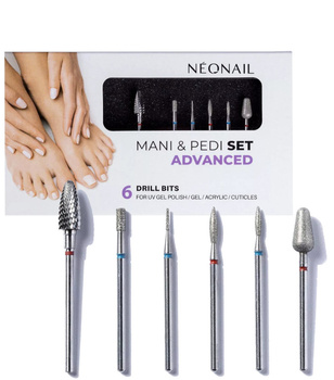 Neonail Main & Pedi Set Advanced Zestaw Frezów 6 szt