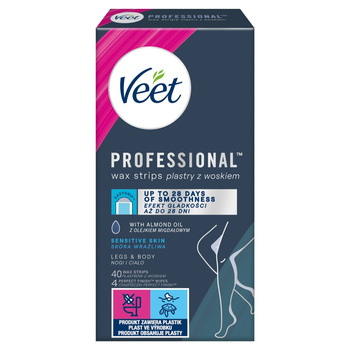 Veet Easy-Gelwax Plastry z Woskiem do Depilacji Ciała 40 szt