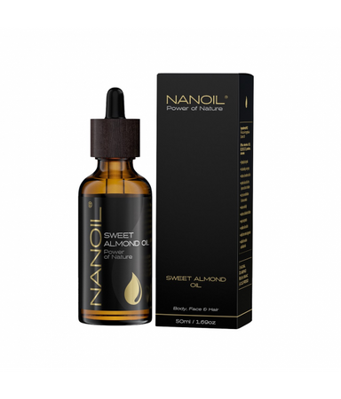 Nanoil Sweet Almond Oil olejek migdałowy do pielęgnacji włosów i ciała 50ml