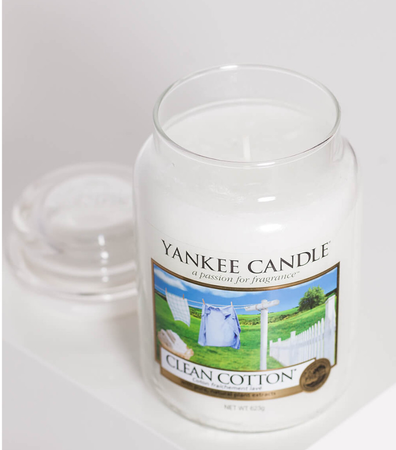 Yankee Candle Clean Cotton Świeca Zapachowa 411 g