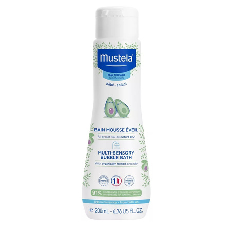 Mustela Multi-Sensory Bubble Bath Płyn do Mycia Dzieci i Niemowląt 200 ml