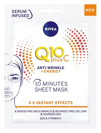 Maseczka do twarzy Nivea Q10 Plus C 10 Minutes Sheet Mask 1 ml