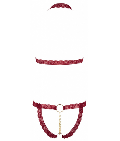 Cottelli LINGERIE Bra Set open red M/L