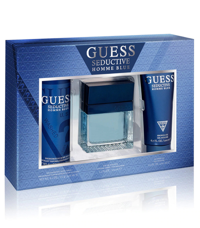 Guess Seductive Homme Blue EDT 100 ml + Żel 200 ml + Dezodorant 226 ml Zestaw