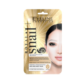 Eveline Cosmetics Royal Snail intensywnie regenerująca przeciwzmarszczkowa maska w płachcie