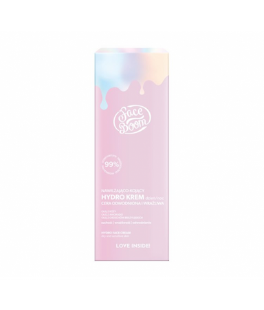 Face Boom Hydro Face Cream hydro krem nawilżająco-kojący do cery odwodnionej i wrażliwej na dzień i na noc 50ml