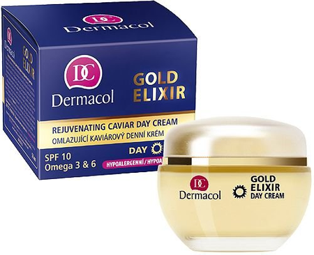 Dermacol Gold Elixir Rejuvenating Caviar SPF10 Krem na Dzień z Kawiorem 50 ml