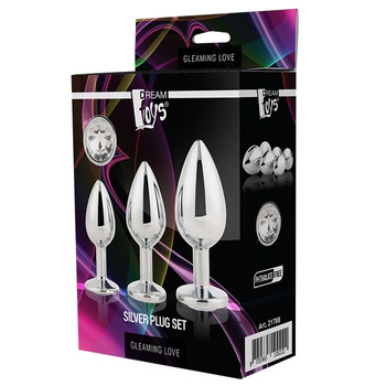 Dream Toys Gleaming Love Silver Plug Korki Analne 3 szt