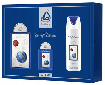 Lattafa Art Of Universe Woda Perfumowana 100 ml + Miniatura 20 ml + Perfumowany Spray 200 ml Zestaw