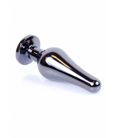 Boss Series Długi stalowy korek plug analny z kryształem 2,7cm różowy