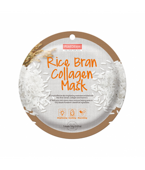 Purederm Rice Bran Collagen Mask maseczka kolagenowa w płacie Ryż 18g