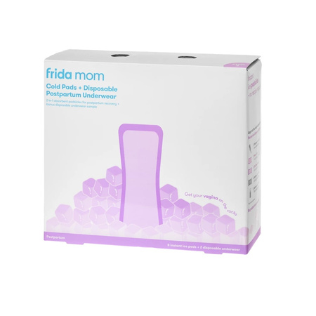 Frida Mom Cold Pads Poporodowe wkładki chłodzące 8szt + majtki jednorazowe 2szt