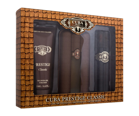 Cuba Prestige Woda Toaletowa 90 ml + Żel 200 ml + Woda po Goleniu 100 ml Zestaw