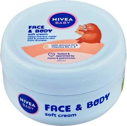 Nivea Baby Face & Body Soft Cream Nawilżający Krem do Codziennej Pielęgnacji 200 ml