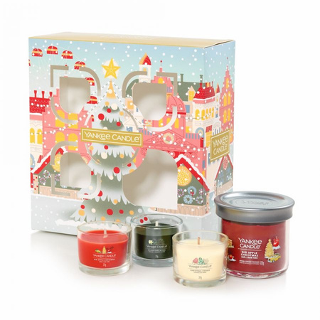 Yankee Candle Passport to the Holidays Zestaw Świec Big Apple Christmas Tumbler 122 g + 3 Świece Mini 37 g