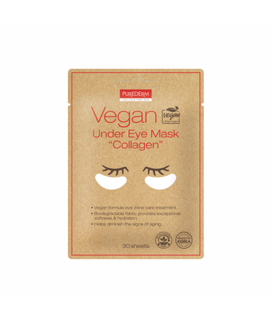 Purederm Vegan Under Eye Mask wegańskie płatki pod oczy z kolagenem 30szt