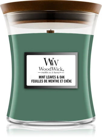 WoodWick Mint Leaves & Oak Świeca Zapachowa 275 g