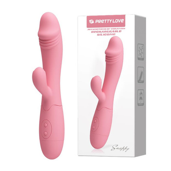 Pretty Love Wibrator z Masażerem USB 30 Trybów 20 cm Różowy