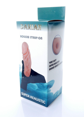 Boss Series Penis na Szelkach Proteza Pusta Strapon 16 cm