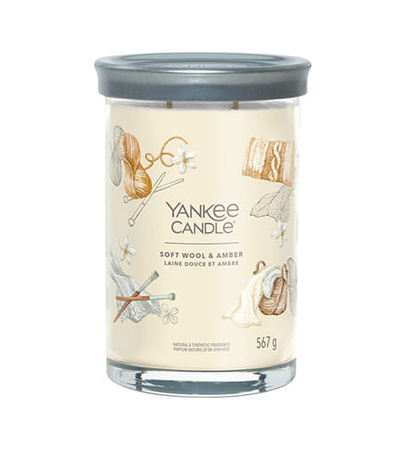 Yankee Candle Soft Wool & Amber Signature Świeca Zapachowa Tumbler 567 g