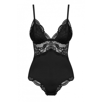 Obsessive Padded Teddy Body Black Zmysłowe Body Erotyczne S/M