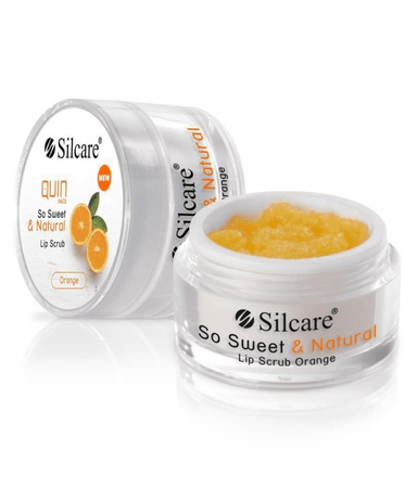 Silcare Quin So Sweet & Natural Lip Scrub peeling do ust Orange 15g