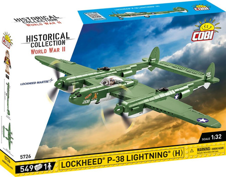 Cobi 5726-HC Wwii Lockheed P-38 Lighting (H) Samolot Myśliwski Klocki
