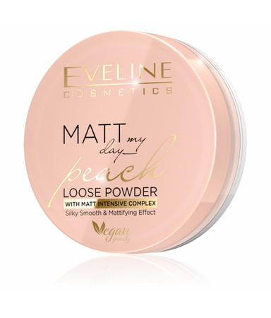 Eveline Cosmetics Matt My Day Peach Loose Powder wygładzająco-matujący sypki puder do twarzy 6g