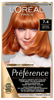 L'Oreal Paris Preference Farba do Włosów 7.4 Miedź Mango