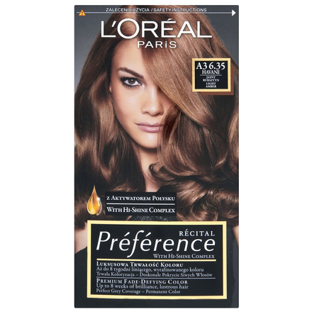 L'Oreal Paris Recital Preference Farba do Włosów 6.35 Brązowy 60 ml