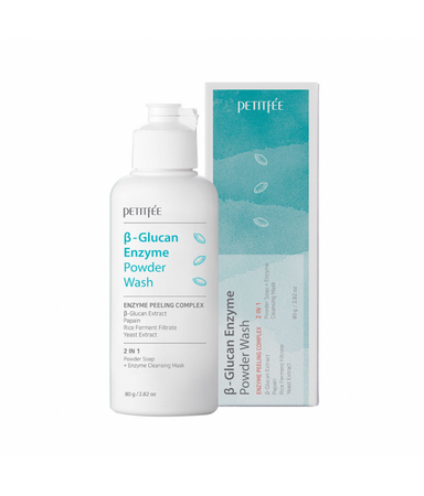 Petitfee B-Glucan Enzyme Powder Wash nawilżająco-kojący puder enzymatyczny do twarzy 80g