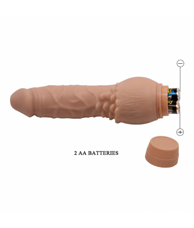 BAILE Realistyczny penis z wypustkami do łechtaczki 19cm