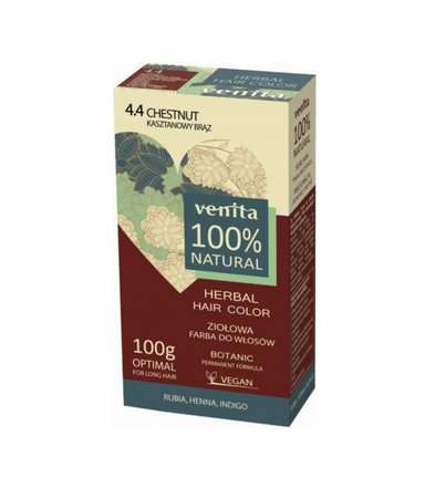 Venita Herbal Hair Color ziołowa farba do włosów 4.4 Kasztanowy Brąz 100g