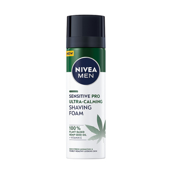 Nivea Men Sensitive Pro Ultra-Calming Shaving Foam pianka do golenia z olejem z nasion konopnych 200ml