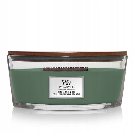 WoodWick Mint Leaves & Oak Świeca Zapachowa 453,6g