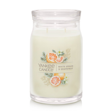 Yankee Candle Signature White Spruce & Grapefruit Świeca Zapachowa 567 g
