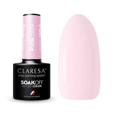 Claresa Soak Off UV/LED Pink lakier hybrydowy 504 5g