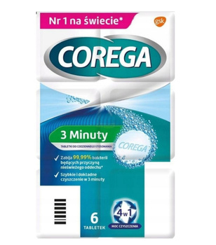 COREGA_3 Minuty tabletki czyszczące do protez z technologią Micro Clean 6szt.