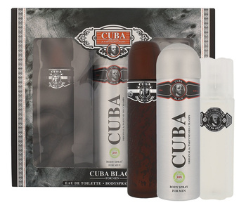 Cuba Black Woda Toaletowa 100 ml + Dezodorant 200 ml + Woda po Goleniu 100 ml Zestaw