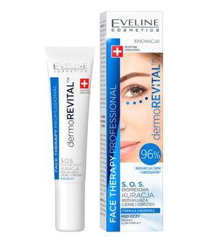 Eveline Face Therapy Professional Dermorevital Kuracja S.O.S. Redukująca Cienie i Obrzęki pod Oczami 15 ml