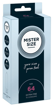 Mister Size Condoms Prezerwatywy Dopasowane do Rozmiaru 64 mm 10 szt.