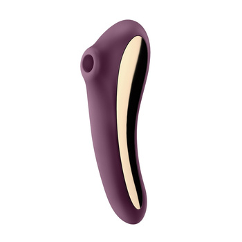 SATISFYER_Dual Kiss Air Pulse Vibrator wibrator Wine Red