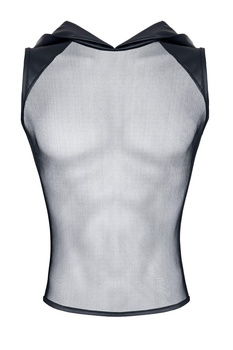 Regnes Fetish Planet Męski T-shirt bez Rękawów z Kapturem S